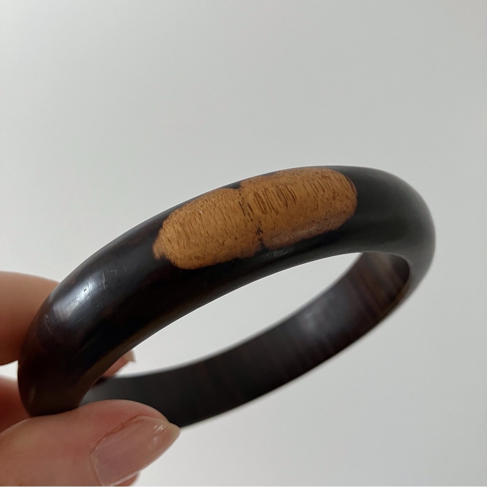Black Wooden Bracelet African Art Boho Bangle Bracelet jewelry
